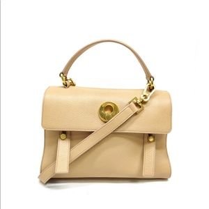 ❌❌❌SOLD ❌❌❌Yves Saint Laurent Hand Bag Beige Leather
